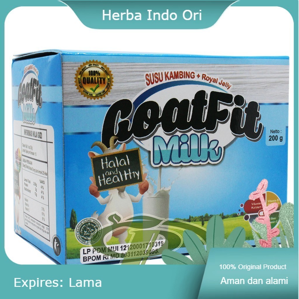 

Susu Kambing Etawa GOATFIT PUTIH SACHET Milk ORIGINAL 10 SACHET / Goat Fit
