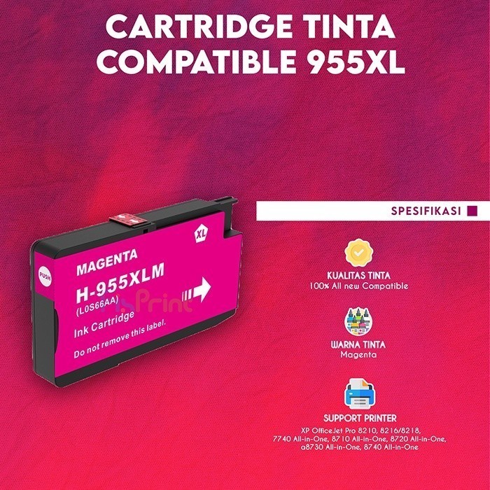 Cartridge Compatible XP 955XL 955 XL Tinta Printer Black Cyan Magenta Yellow