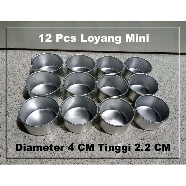12 Pcs Cetakan Tart Mini / Cetakan Tartlet / Cetakan Kue Mini