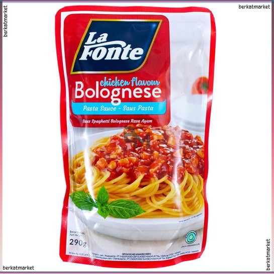 

La Fonte Lafonte Saus Saos Pasta Sauce Bumbu Bolognese Beef Flavour Chicken Spaghetti Rasa Sapi Ayam Instan Topping Pizza Daging Tomato 315gr 290gr 250gr Pc Pouch