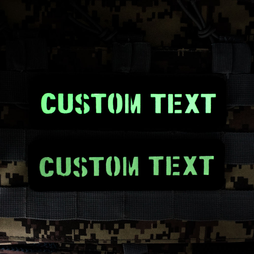 

【Night Glow】noctilucent Reflective Material Custom Laser Cutting IFF Infrared Reflection Name Patch Tactics litary Airsoft