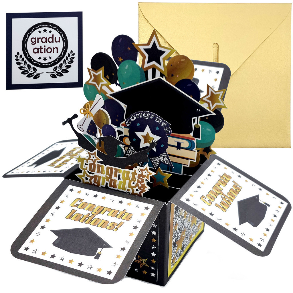 Graduation Card Graduation Pop Up Card High School Graduation Cards 3D Popup Greeting Graduation Gif