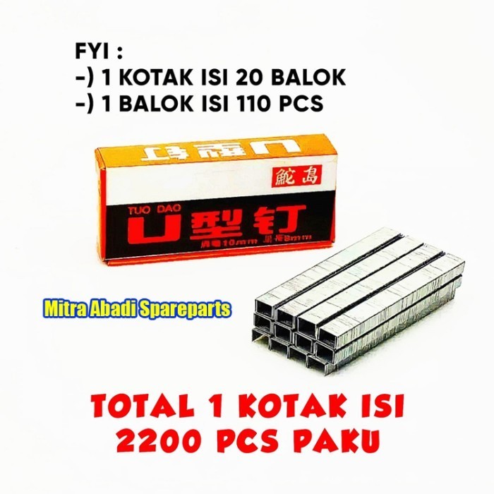 

REFILL ISI ULANG METAL STREPLES / STAPLES GUN TEMBAK NO. 13 / 4-6-8 - DOOR TYPE -ADN07