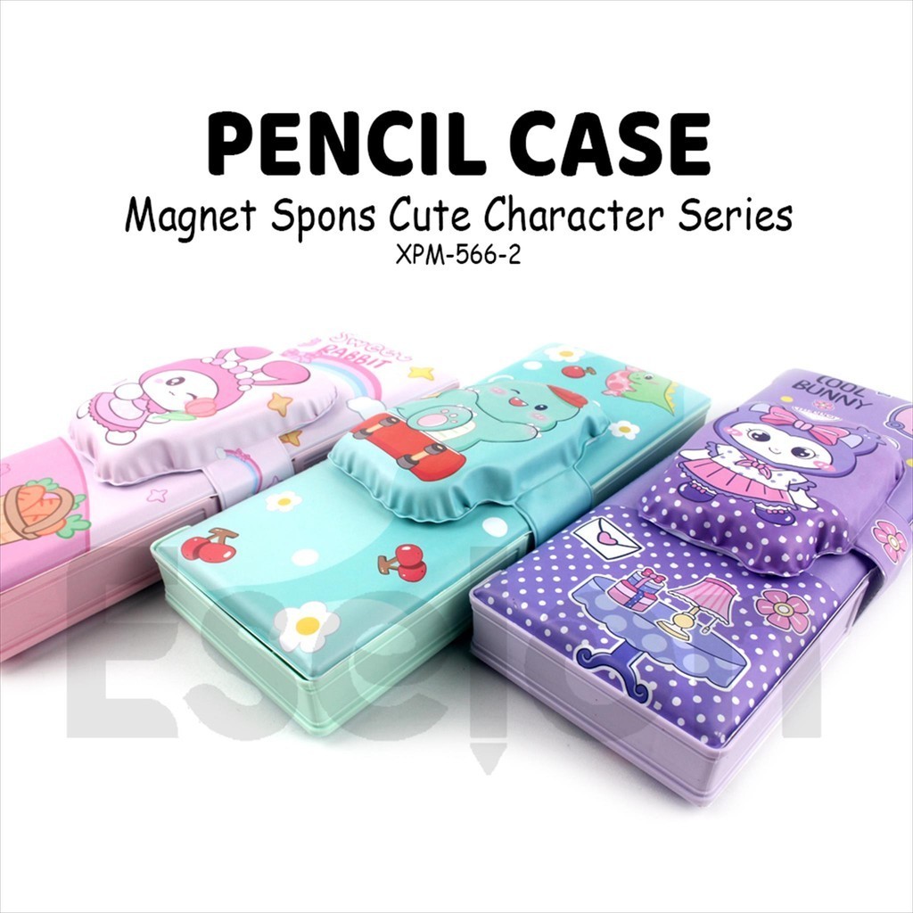 

[MaxMart] Kotak Pensil Magnet SPONS CLIP Fancy / Tempat Pensil XPM-566-2