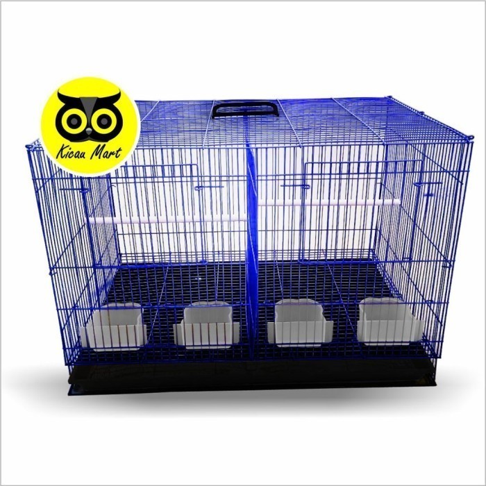 yp Sangkar umbaran kandang sekat size 60x40x42 sangkar kotak besi burung - BIRU