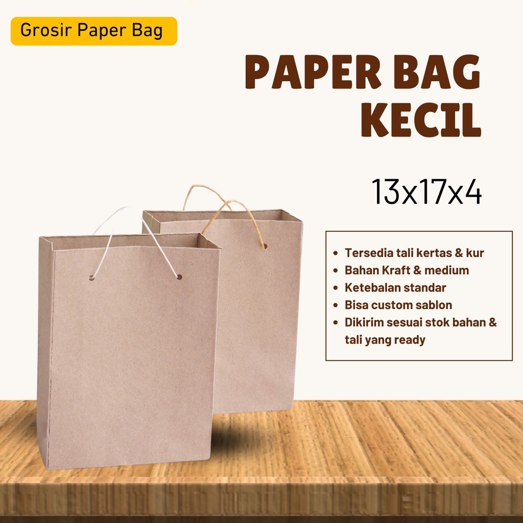 

[ECER] PAPERBAG POLOS 13 X 17 X 4 / PAPER BAG POLOS KECIL / TAS KERTAS SOUVENIR PERNIKAHAN / PAPER BAG KADO TAS KERTAS