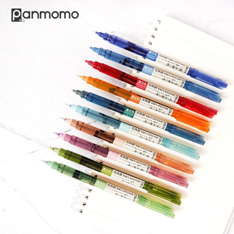 

panmomo DS Needle Point Liquid Ink Pen | Pena Tinta Liquid Cepat Kering 18 Warna Kapasitas Besar