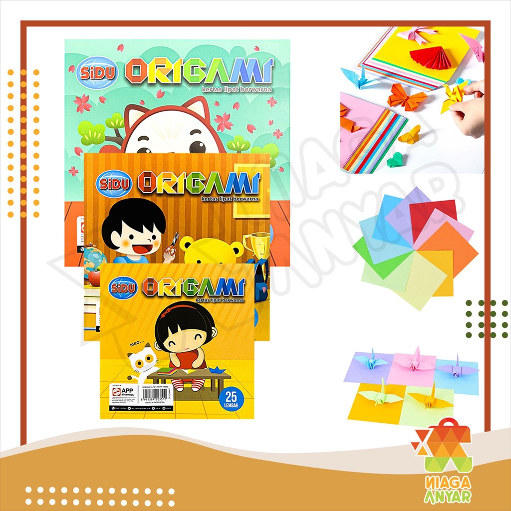 

NA SiDU Kertas Lipat Berwarna Origami / Kertas Warna Sinar Dunia