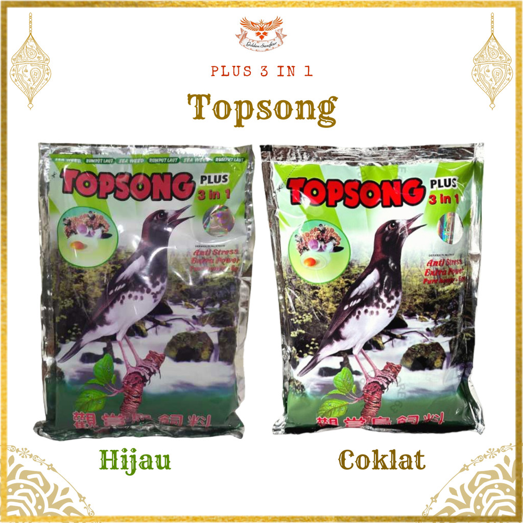 Topsong Voer Burung Kicau Murai Kacer Jalak 450gr