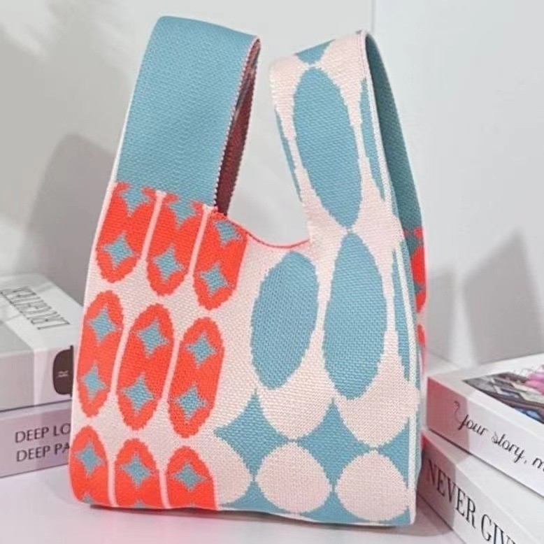 Tas Tote Wanita Bahan rajut Motif Lucu unik kece / Tote Bag Wanita import