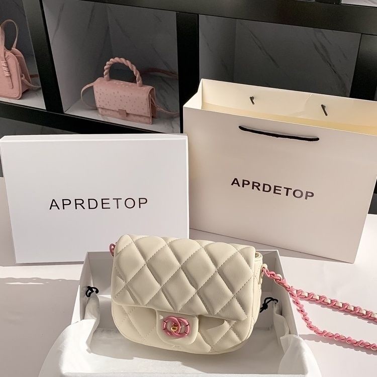 【ZL】Persegi Kecil Wanita Selempang Putih Krim tas bahu tas selempang wanita slingbag korea import fa