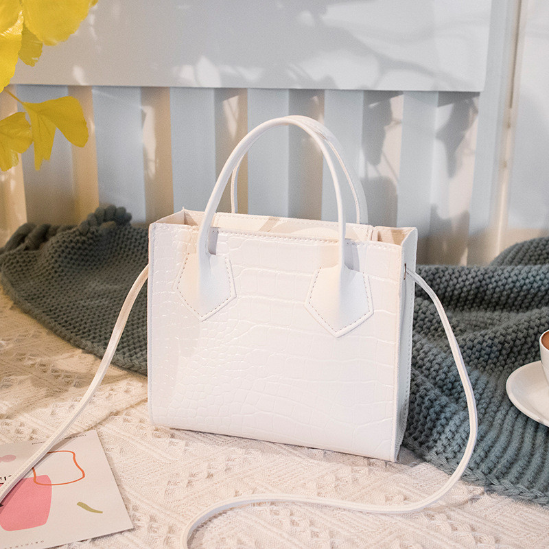 

Soft PU Leather Crossbody Bag Women's Crocodile Pattern Shoulder Bags Solid Color Fashion Retro Luxury Designer Girl Handbags