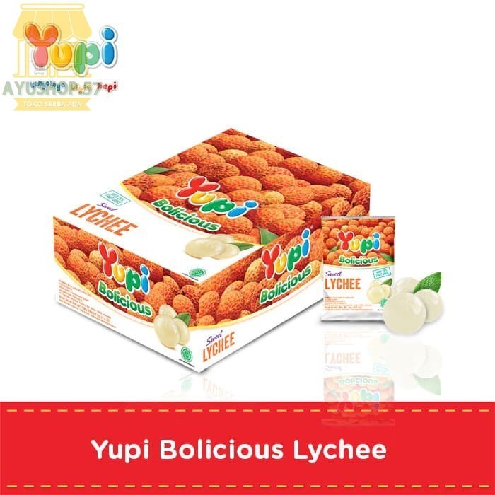 

YUPI Bolicious Sweet Lychee Permen Jelly [5 g/ 24 pcs/Box] - AYUSHOP57