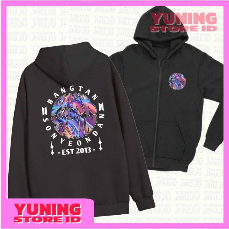 YSID Hoodie ZIPPER Bangtan Park Jimin Chrome Texture Streetwear DB