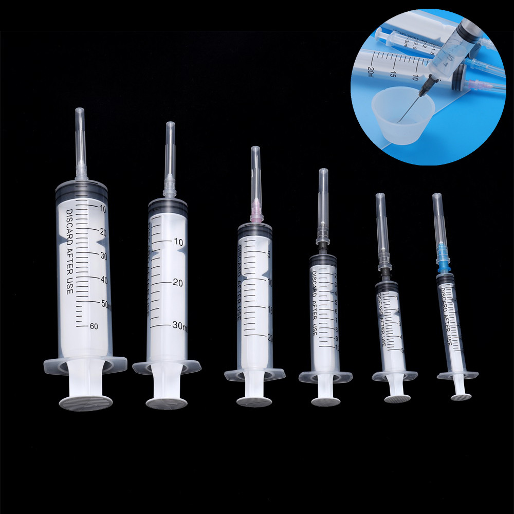 

1Pcs 3-60ml Reusable Plastic Syringe with Dispense Needle Liquid Injection Pipette Tools For DIY Epoxy Resin Jewelry Making Tool