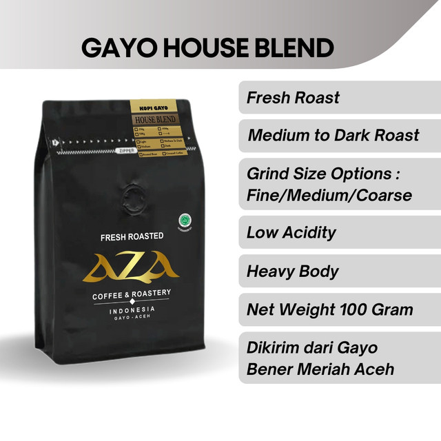 

Aza Coffee - Kopi Aceh Gayo House Blend 100 gr