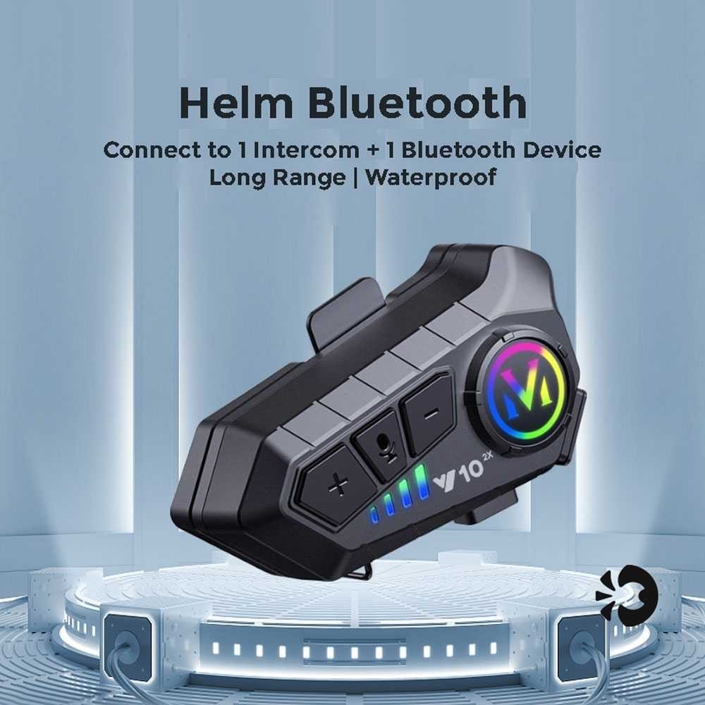 SOMAN Intercom Helm Bluetooth 2 Riders Voice Control 1000mAh - Y102X ( ORI )