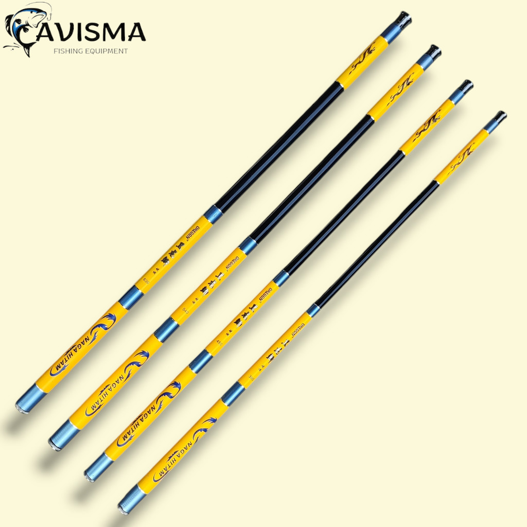 Joran Pancing Tegek Carbon Oregon Naga Hitam Mentah AA