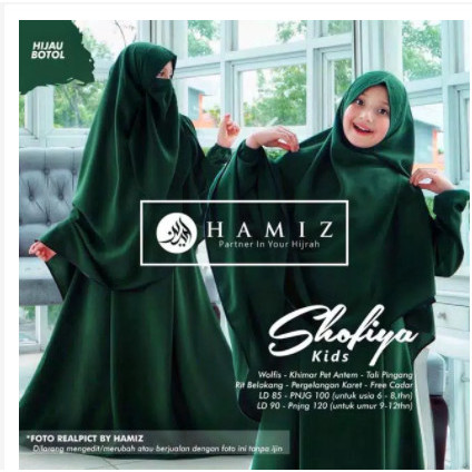 ✨BISA COD✨ - GAMIS ANAK PEREMPUAN SYARI REMAJA 6-12 THN BAJU MUSLIM SHOFIYA TERBARU - L, Putih