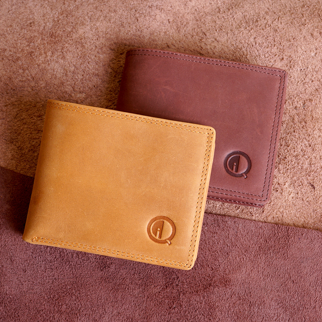 Dompet LIPAT Pria Pendek Lipat Full Kulit Sapi ASLI QI LEATHER PREMIUM / Dompet Cowok Slim 16 slot -