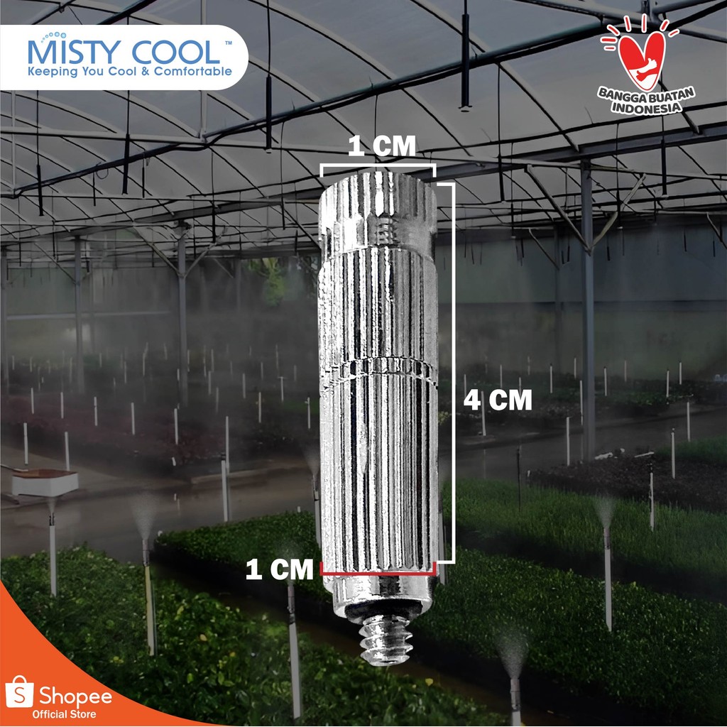 MIST NOZZLE 0.15 0.2 0.3 0.4 0.5 MM FILTER SPRAYER EMBUN MISTING KABUT