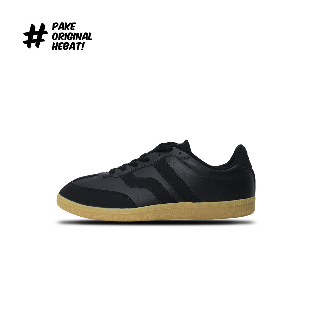 Piero Sepatu Sneakers Grand London - Black/Gum/Black