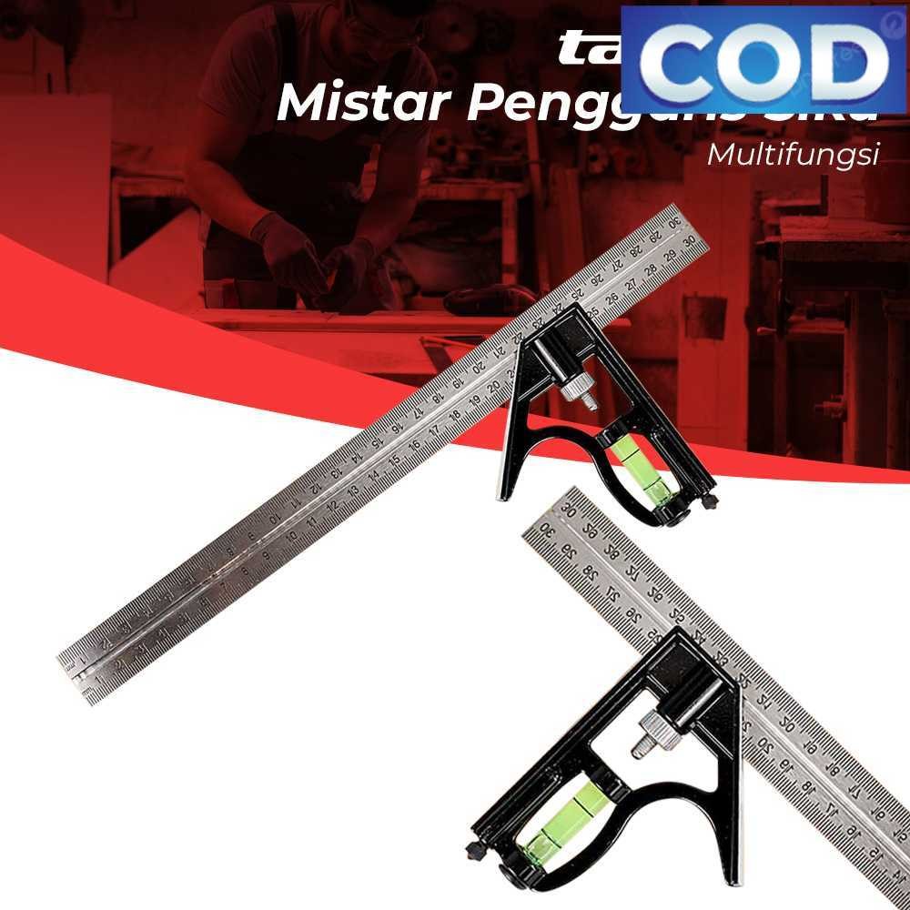 

[ShopAuto BISA COD] Taffware Mistar Penggaris Siku Adjustable Angle Ruler Waterpass 305mm - ZEAST
