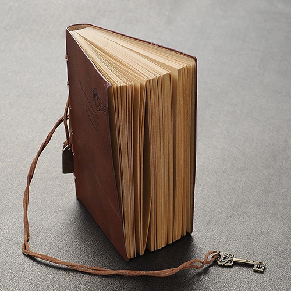 

Vintage Style Key Decor Faux Leather Cover Blank Diary Journal Agenda Notebook Stationery Gift Traveler Pirate Design Notepad