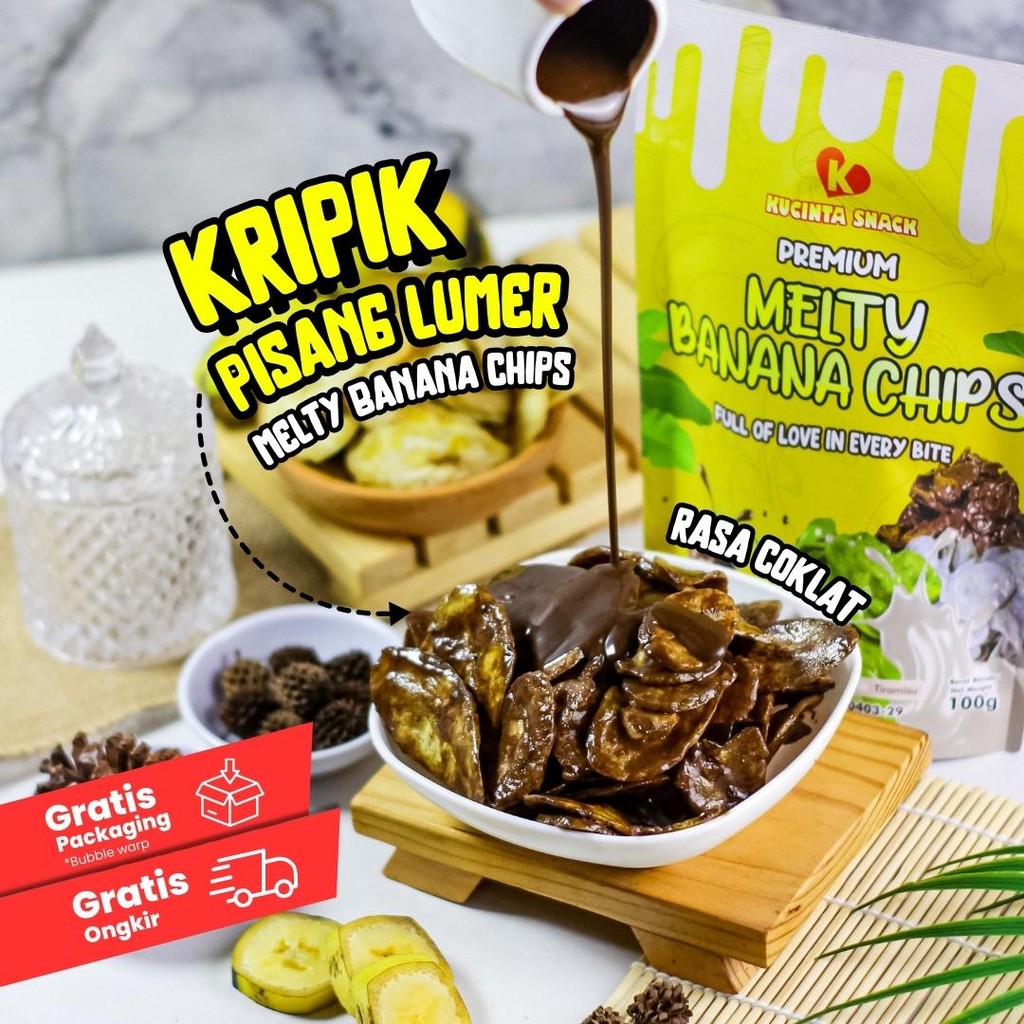 

Keripik Pisang Lumer Melty Banana Chips Rasa Coklat By Kucinta Snack