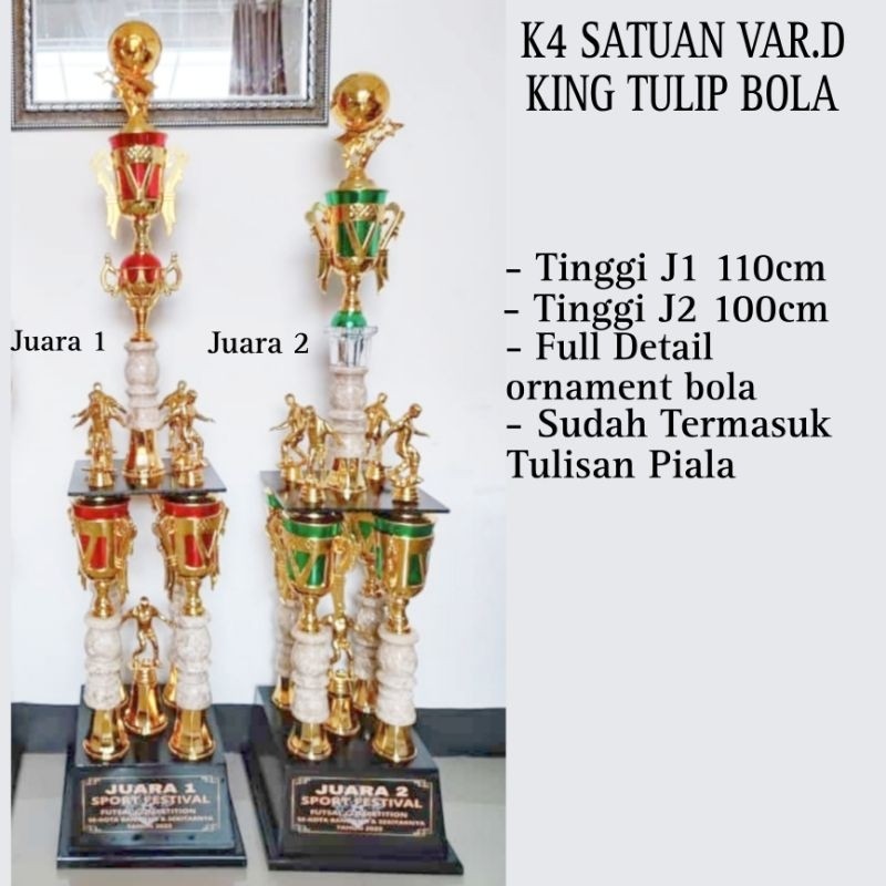 PIALA KAKI 4 VAR D BOLA 110CM MEWAH