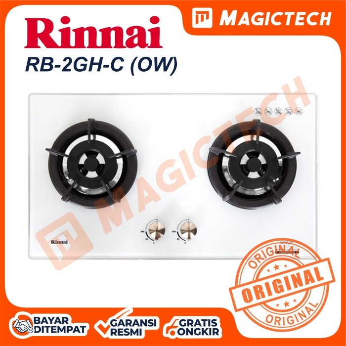 KOMPOR TANAM RINNAI 2 TUNGKU RB-2GH-C (OW) - PUTIH