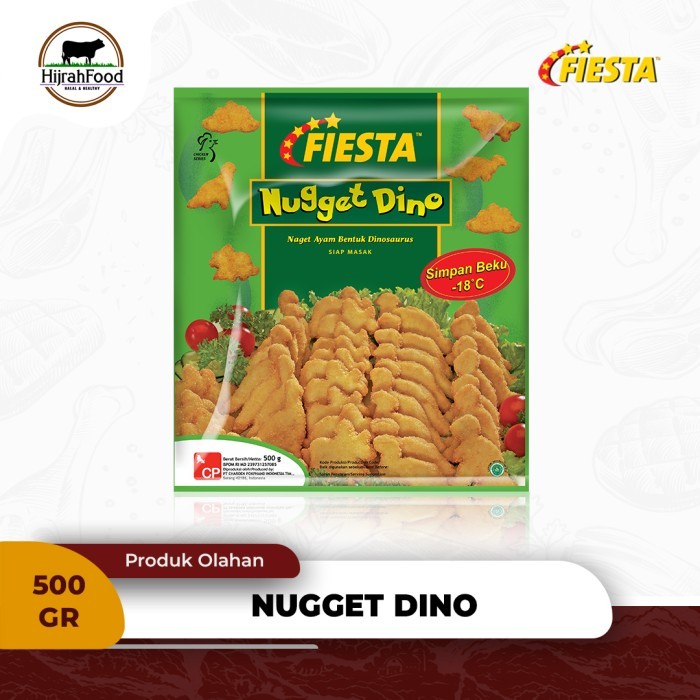 

Fiesta Chicken Nugget Dino Naget Ayam Bentuk Dinosaurus Frozen Siap Masak 500 gr