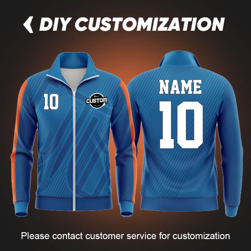 Custom Two Piece Tracksuit Men'S Soccer Sports Training Tracksuit Zipper Hoodies Winter Training Foo