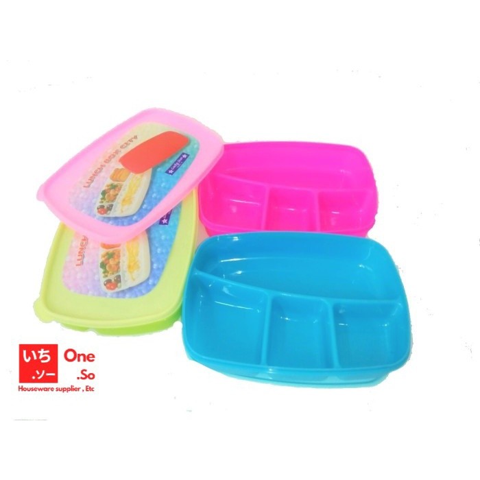 Lunch Box Plastic City - Biru Muda - LUCKY STAR