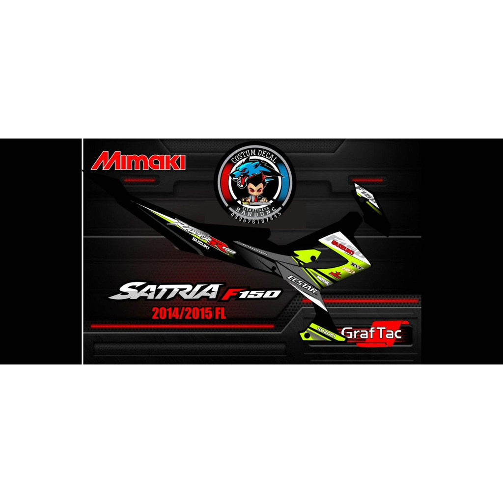 STIKER striping raider 150 KEREN SATRIA FACELIFT VARIASI MOTOR SUZUKI SATRIA RACING GRAFIS