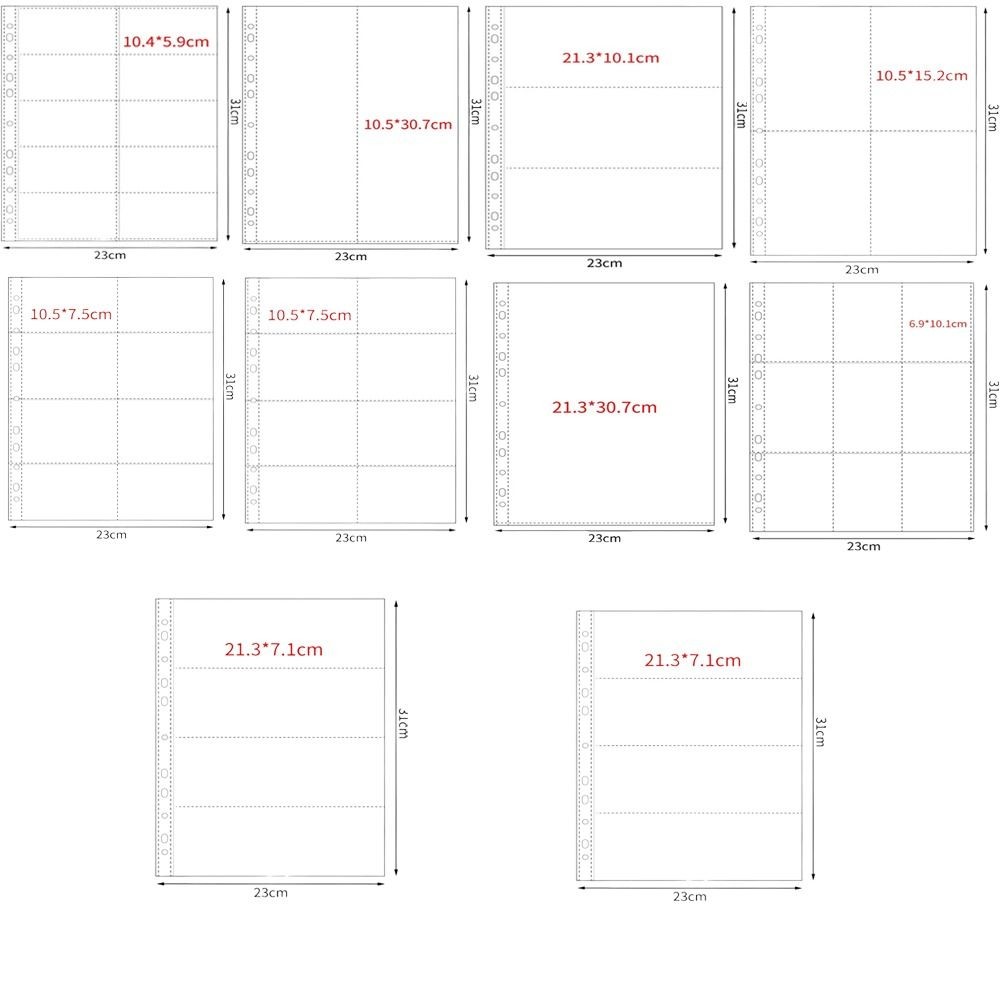 

Multiple Pockets A4 Kpop Photocard Binder Transparent DIY Photo Album Refill Pages PP Photo Album Sleeves Card Sleeve