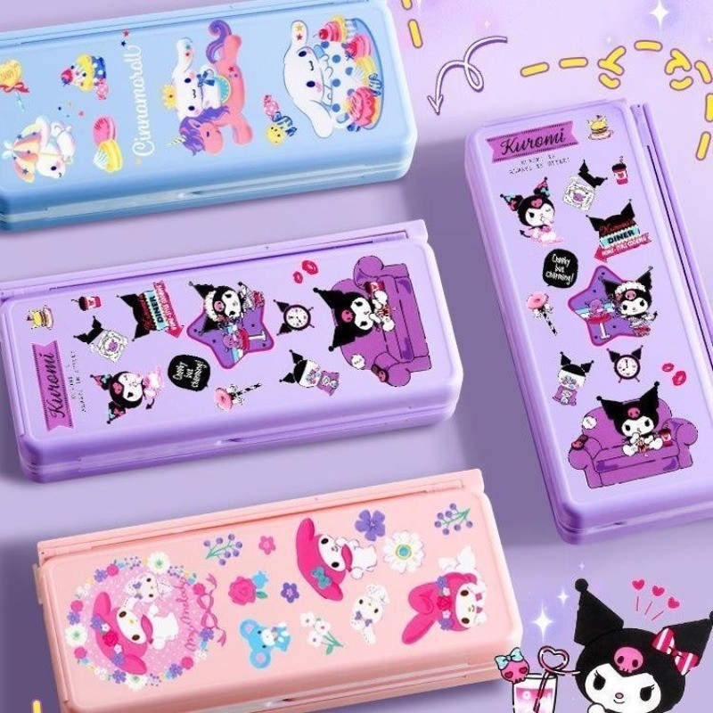 

Kulomi Multifunctional Folding Pencil Case Large Capacity Erasable Children's Pencil Case Reading Bookcase Girl Sanrio