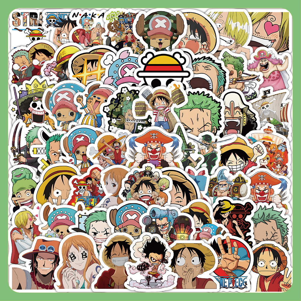 

100pcs Japanese Anime "One Piece" Stickers Luggage Notebook Manual Diy Stickers Diy Self Adhesive Waterproof Stickers