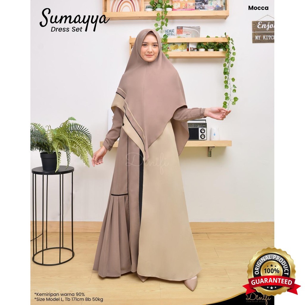 SabilaMall - Sumayya Dress Set Gamis Wanita Dewasa by Mouza