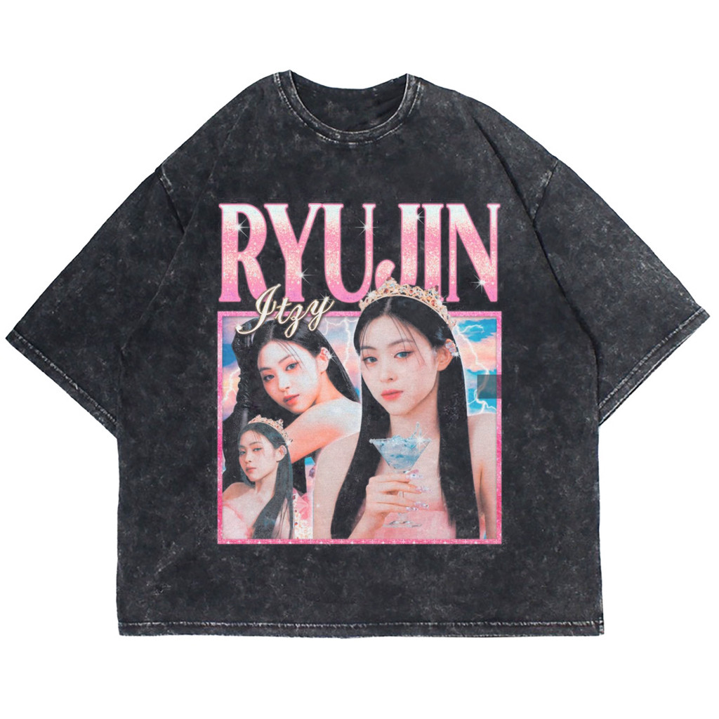 Patternmerch "itzy ryujin" Oversize T-shirt | washed tee | kaos vintage