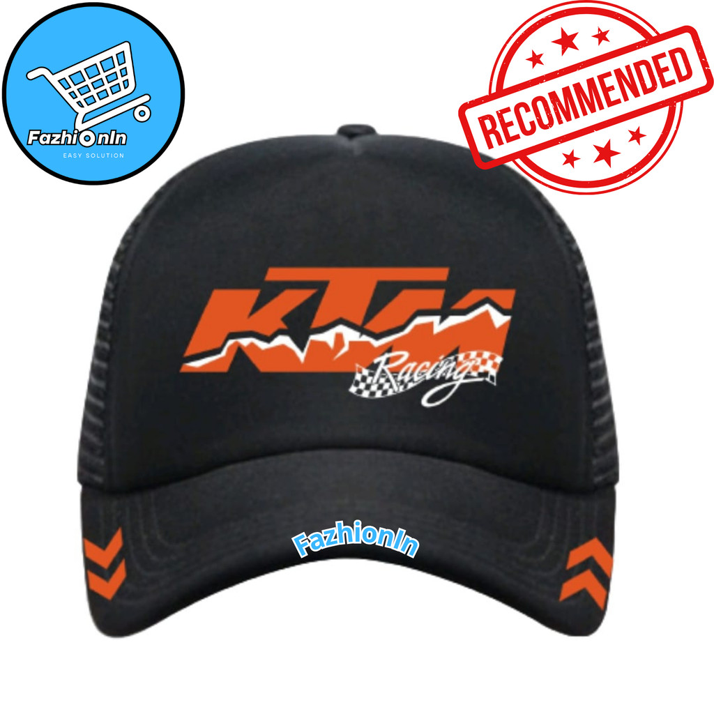 FazhiionIn Topi Trucker KTM RACING - Topi Distro KTM Logo - Topi KTM RACING READY TO RACE Premium - 
