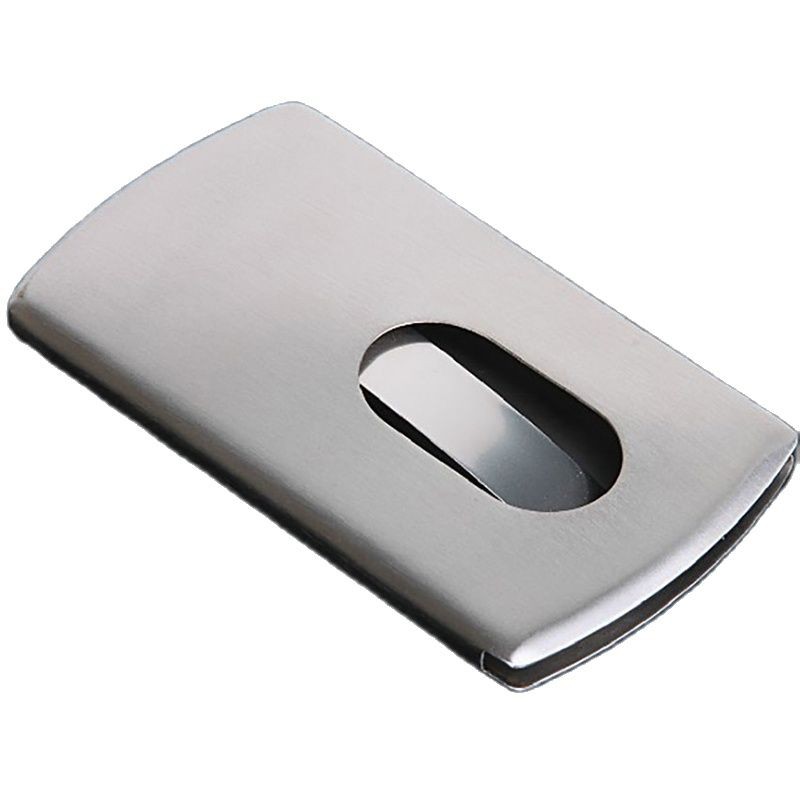 

Hand Push Metal Business Card Holder Box Stainless Steel ID Credit Name Cards Storage Case Manager Men Women Gifts CUSTOM LOGO