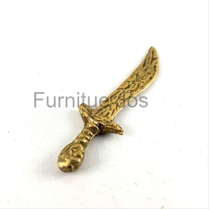 Pedang Mini Kuningan Antik Unik FJ2334