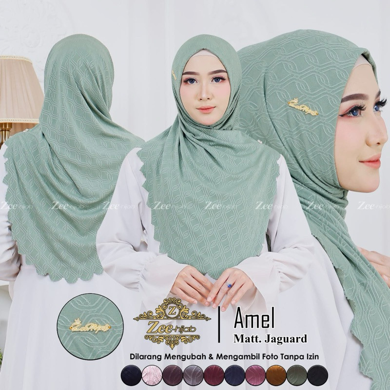 Instan Amel laser / Jilbab instan / Jilbab Bergo / Bergo instan / Jilbab motif / Bergo motif / Kerud