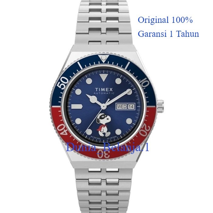 Original 100% Jam Tangan Pria Timex TW2W47500 X Peanuts Automatic M79 Peanuts Snoopy Garansi Resmi 1