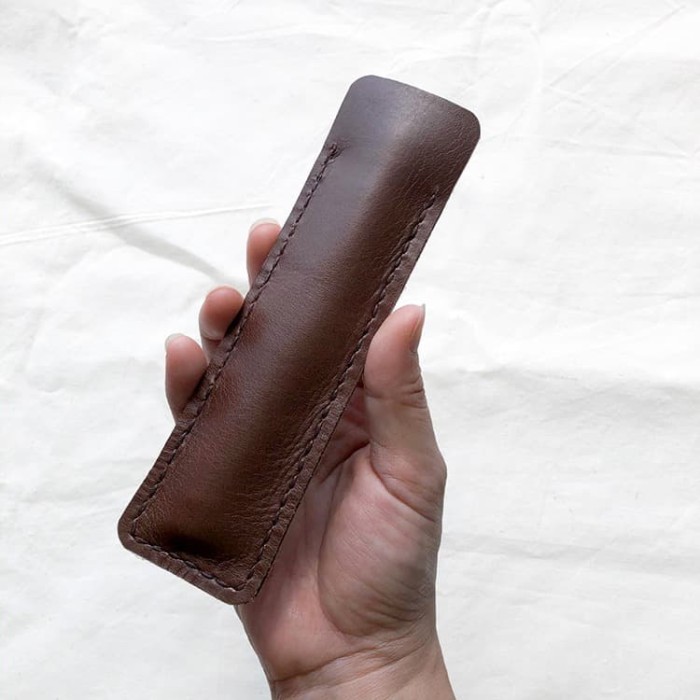 

[Best] Leather Single Pen Sleeve - Olive