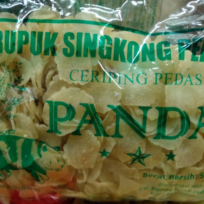 

zagoon KERUPUK SINGKONG PEDAS (PANDA)/Mentah Kering 1bks 500 gr