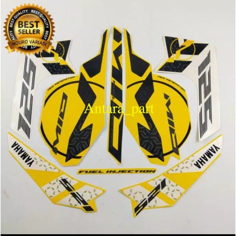 Stripping Sticker Stiker Lis List Let Polet Pleret Warna Striping Yamaha Mio m3 125 2015 kuning list