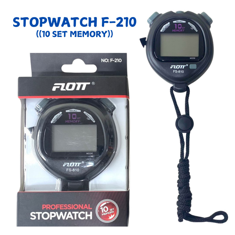 STOPWATCH OLAHRAGA GENGGAM DIGITAL LCD / SET MEMORI WATER RESISTANT