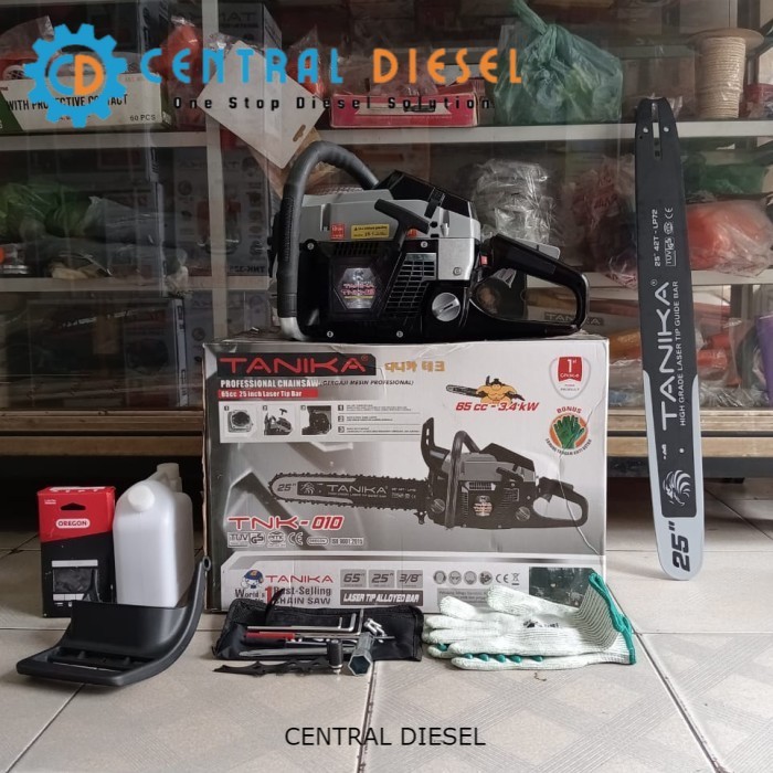 Gergaji kayu/ Chainsaw/ Sinso Tanika 010 25 inch bar baja 65 cc (chainsaw)
